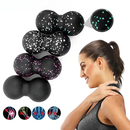 Yoga Peanut Massage Ball Set High Density Foam Roller Myofascial Release Lacrosse Ball Muscle Relaxation Fitness Pain Relief