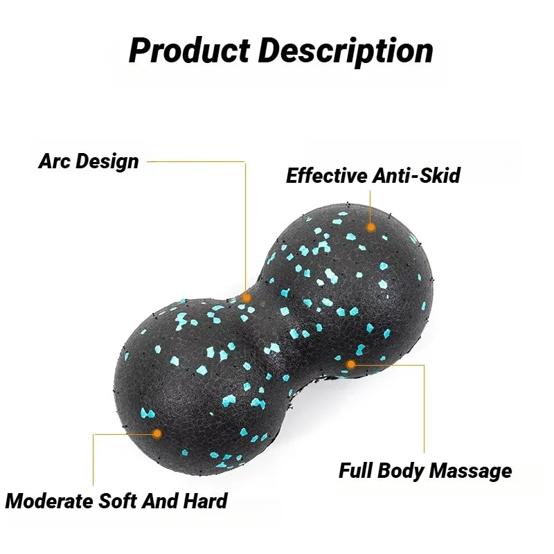 Yoga Peanut Massage Ball Set High Density Foam Roller Myofascial Release Lacrosse Ball Muscle Relaxation Fitness Pain Relief