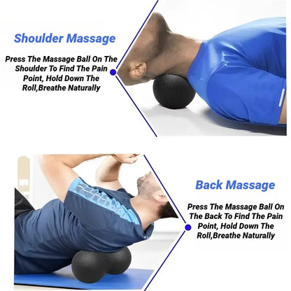 Yoga Peanut Massage Ball Set High Density Foam Roller Myofascial Release Lacrosse Ball Muscle Relaxation Fitness Pain Relief