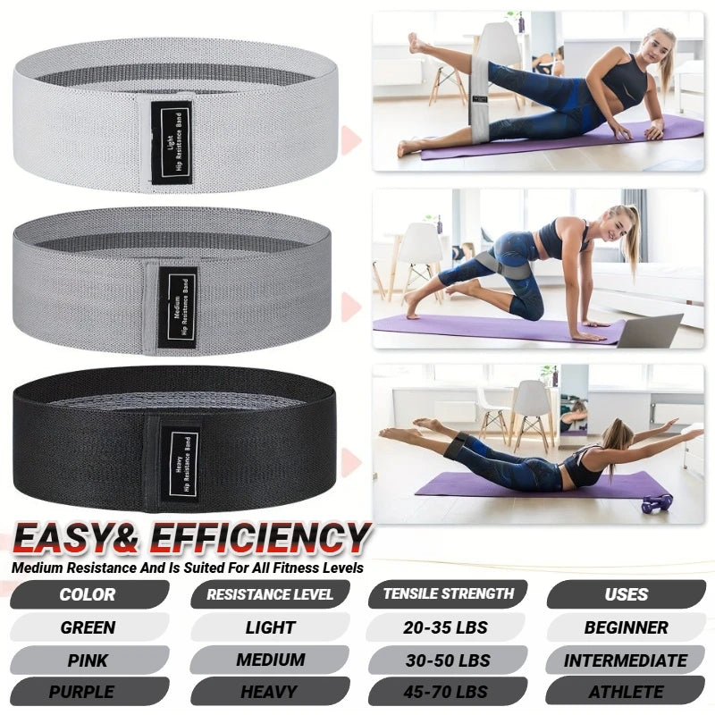 Fabric Resistance Hip Booty Bands Glute Thigh Elastic Workout Squat Circle Stretch Fitness Strips Loops Yoga Gym Equipment