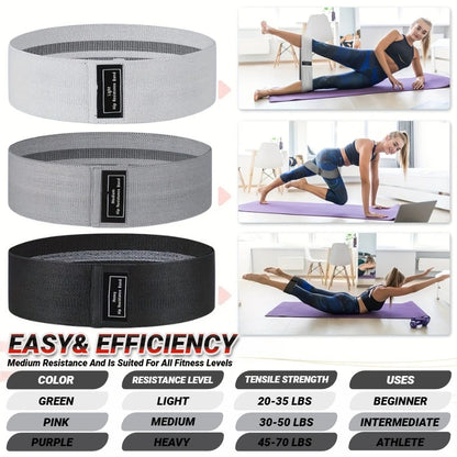 Fabric Resistance Hip Booty Bands Glute Thigh Elastic Workout Squat Circle Stretch Fitness Strips Loops Yoga Gym Equipment