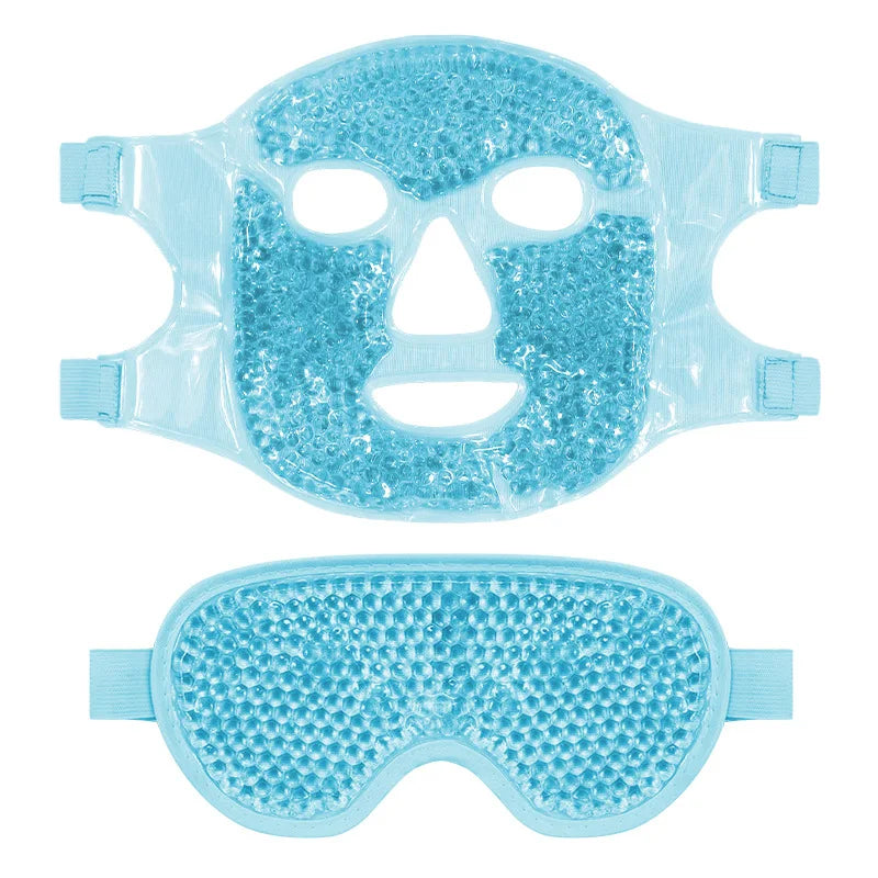 Face Cooling Mask Gel Eye Mask Ice Pack Cooling PVC Hot Cold Therapy Skin Care Tool Gel Face Mask Skin Firming Spa Sleep Mask