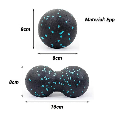 Yoga Peanut Massage Ball Set High Density Foam Roller Myofascial Release Lacrosse Ball Muscle Relaxation Fitness Pain Relief